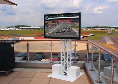 TV rental for race tracks
