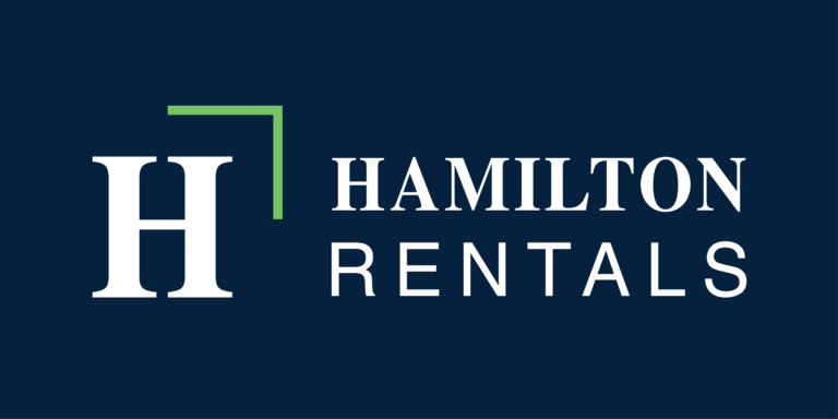 Hamilton Rentals-Logo V2_Inline-No tagline-White on Navy Blue bg